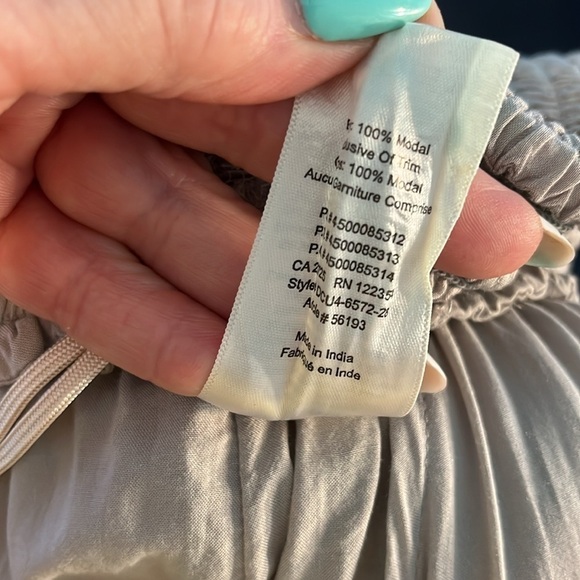 Wilfred Crinkle Pants Wide Leg Cropped Drawstring Gathered Waist Modal Size XS - Picture 12 of 12